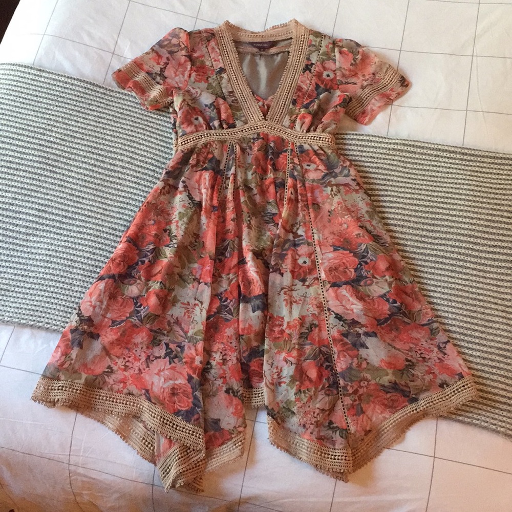 Ranna Gill Rose Bouquet Dress